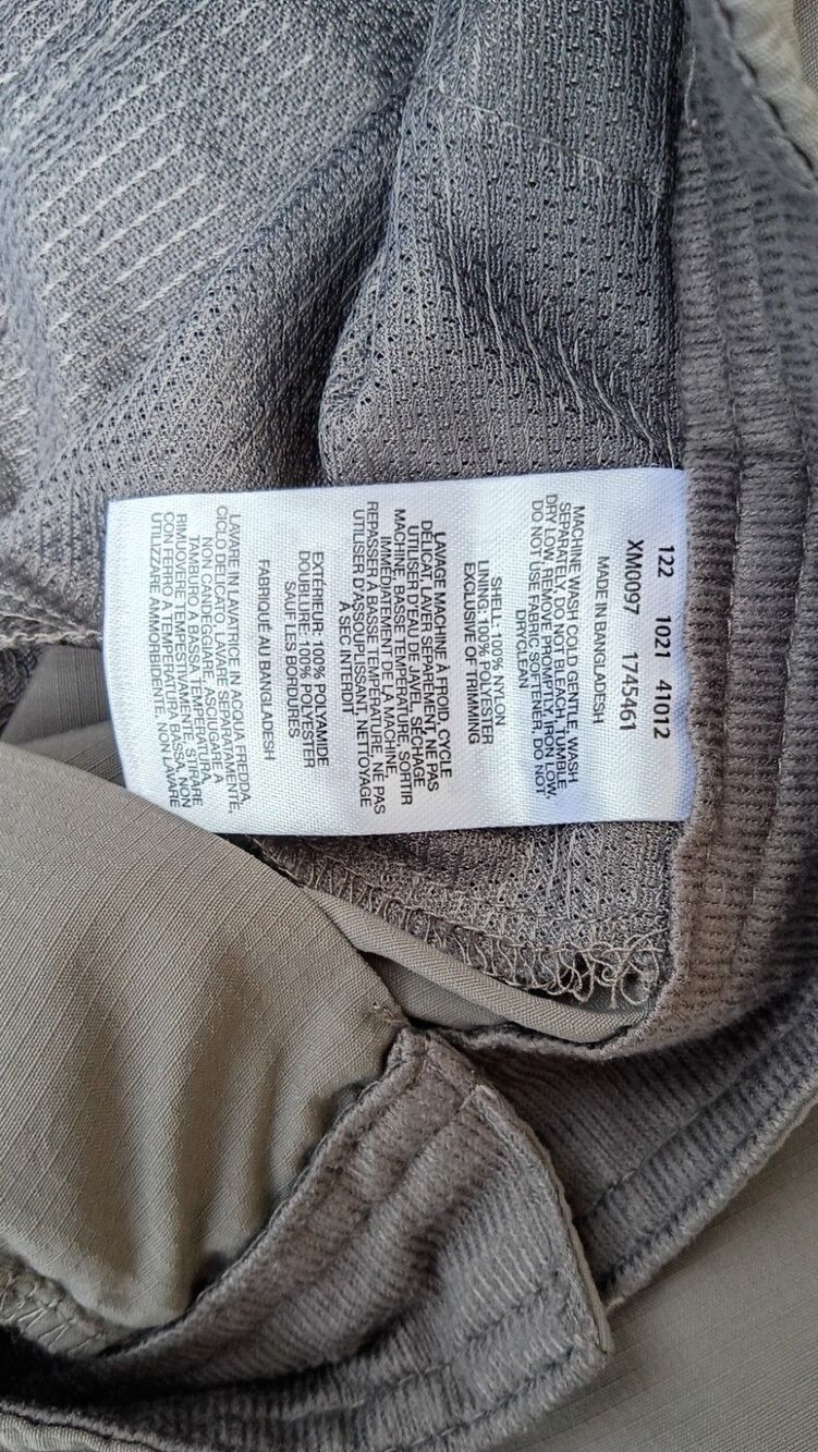 Columbia Silver Ridge Cargo Shorts Mens 36 Gray Nylon Hiking Trail Fishing 10" - Picture 9 of 15
